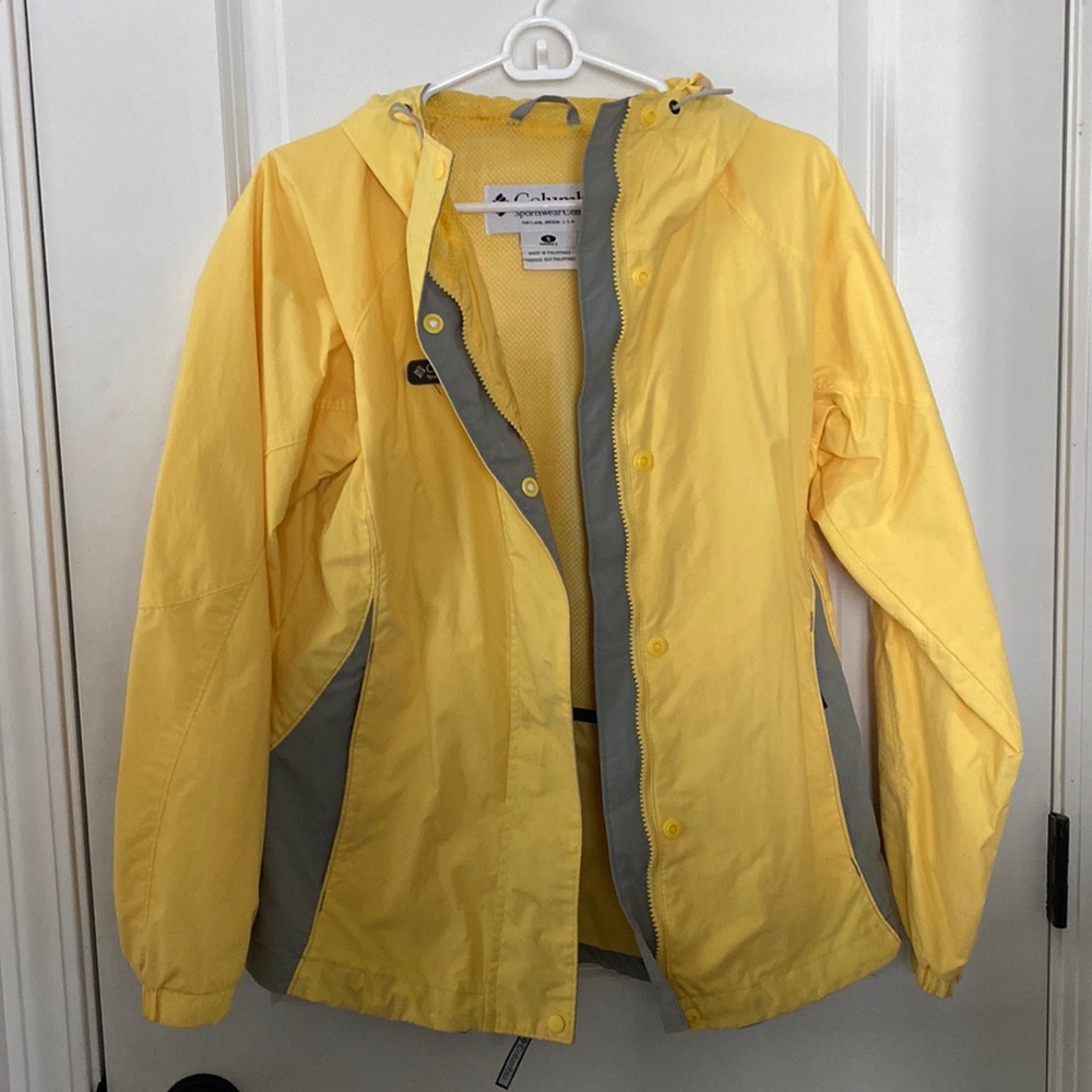 Columbia Yellow Packable Rain Jacket - image 1